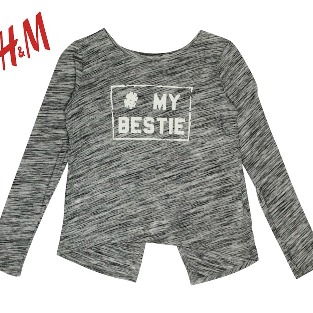H&M Light Gray Kids Long Sleeve Top 10-12yrs
